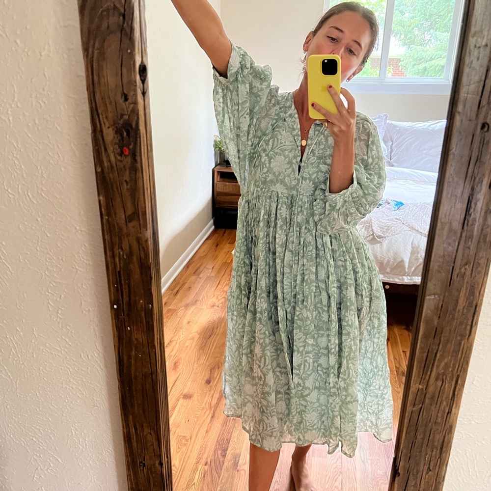 Daughters of India Kyra midi dress in jade - Picture 6 of 6